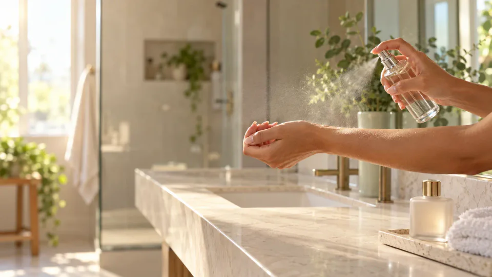 Body splash fixa na pele quando aplicado após o banho em uma rotina de perfumação leve