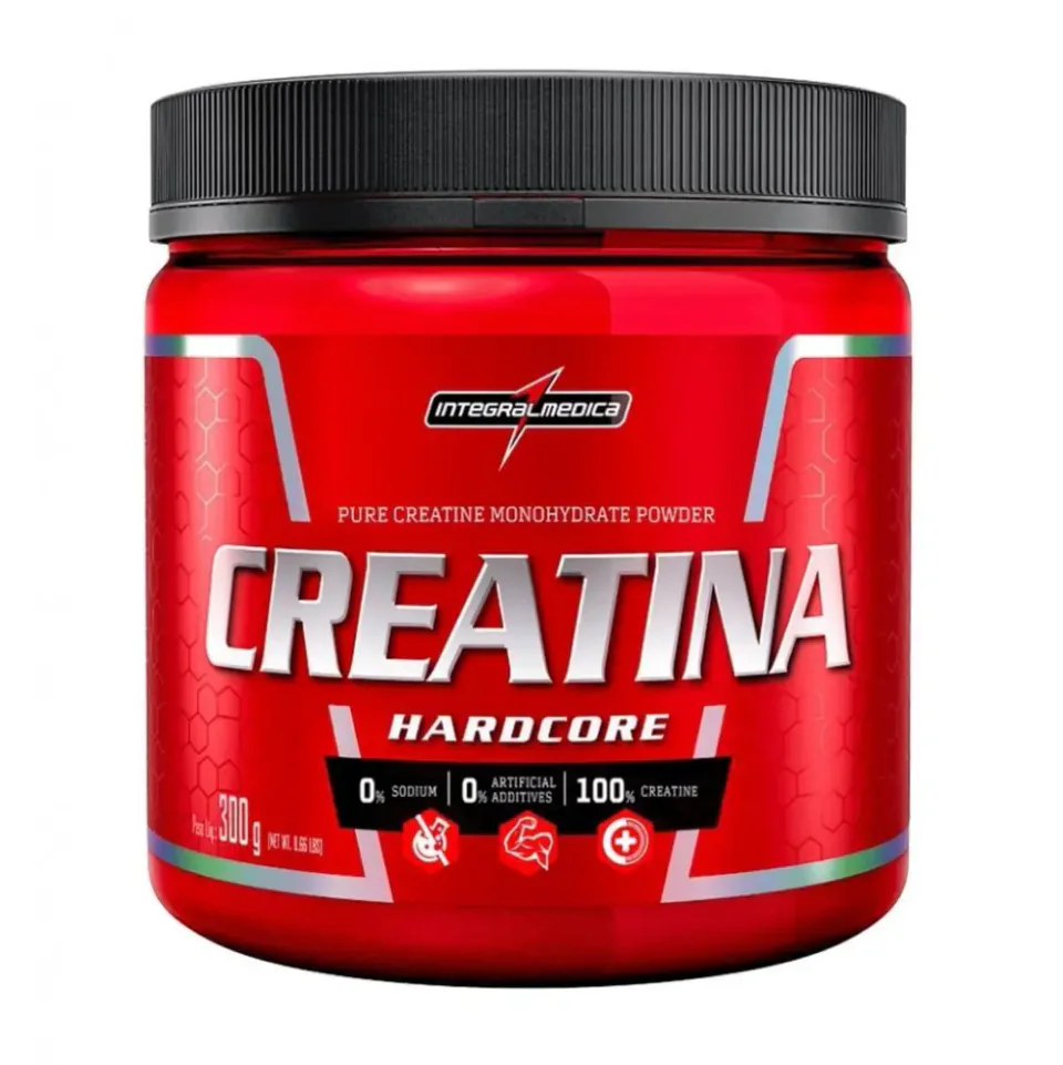 Creatina monohidratada Integralmédica Hardcore 300 g sem sabor
