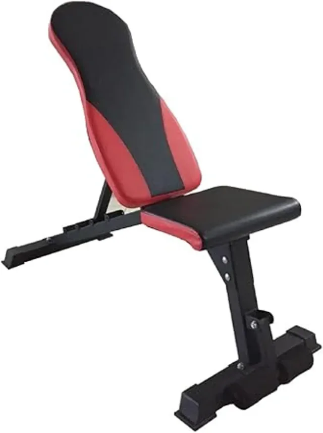 WCT Fitness 10020012, banco regulável preto e vermelho