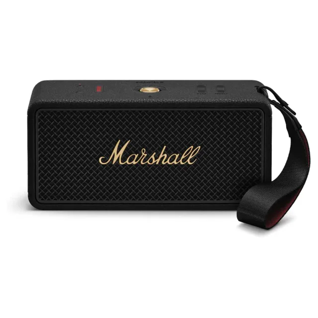 Marshall Middleton II preta, caixa de som portátil estéreo