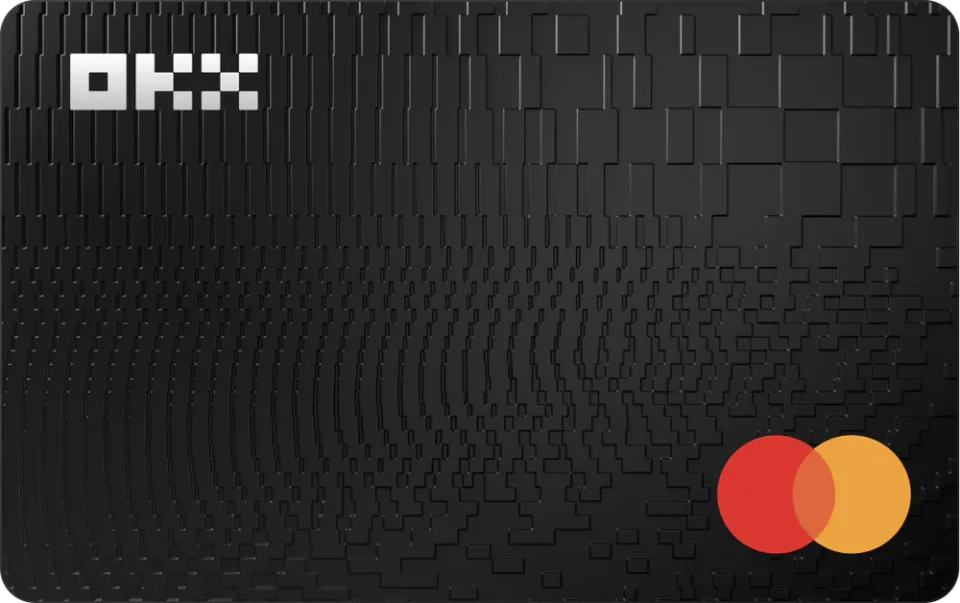 OKX Pay + OKX Card, arte oficial do cartão no especial melhor cartão para viagem internacional