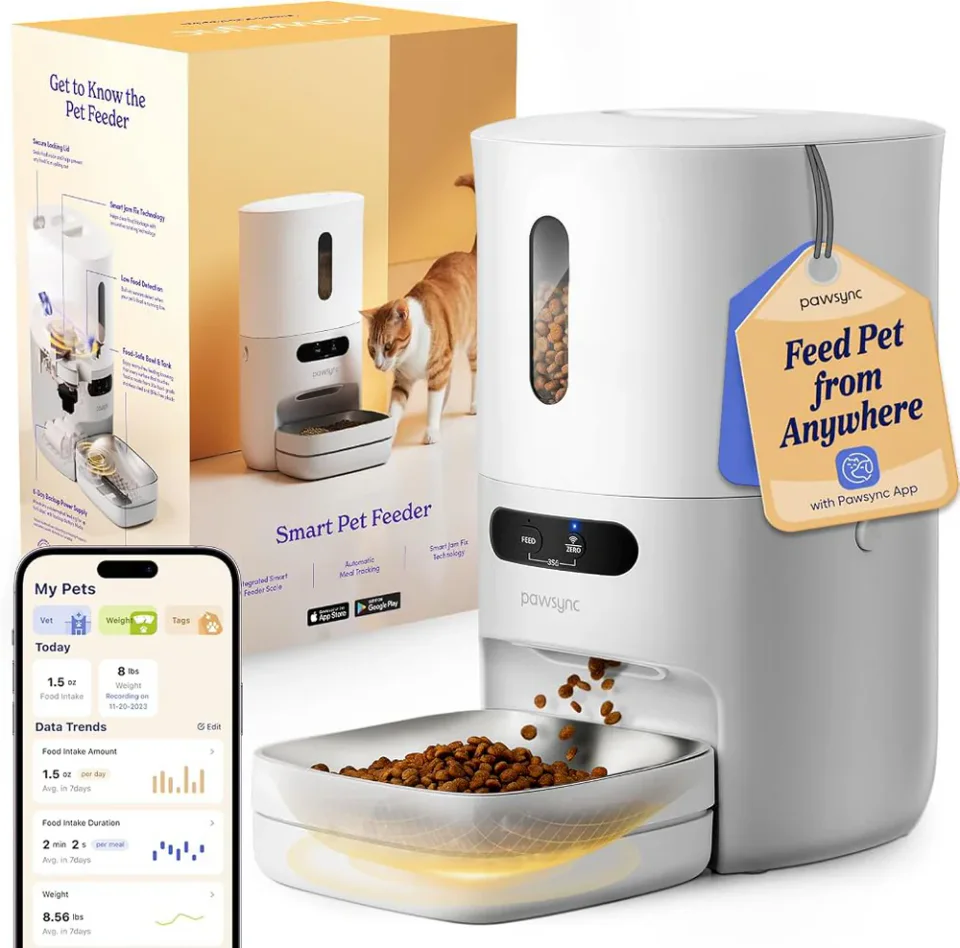 Pawsync Smart Pet Feeder como comedouro automático com balança