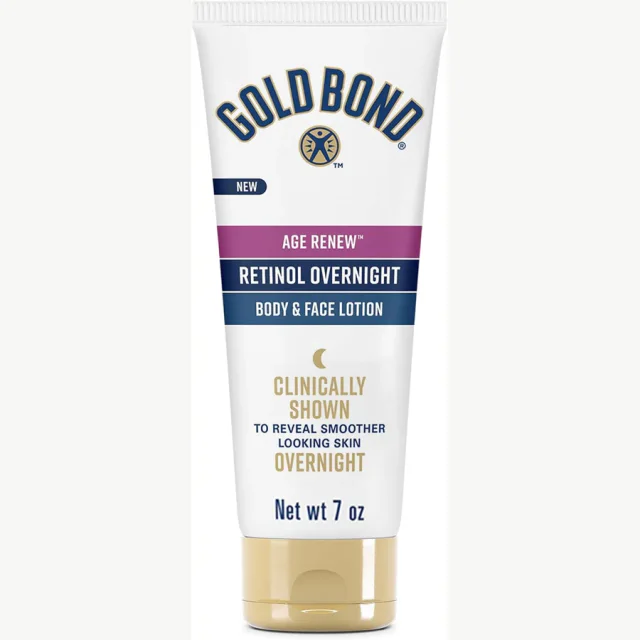 Gold Bond Age Renew Retinol Overnight 200 ml, loção anti-idade para rosto e corpo