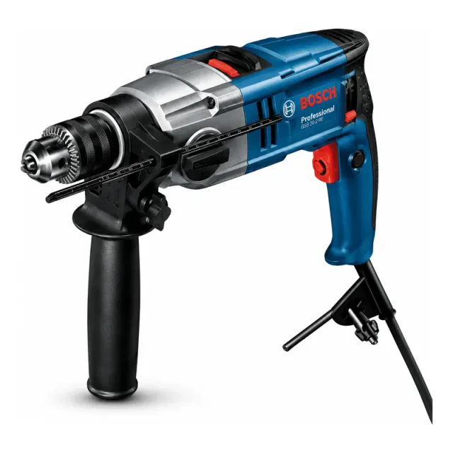 Furadeira Bosch Professional GSB 20-2 RE azul com empunhadura lateral