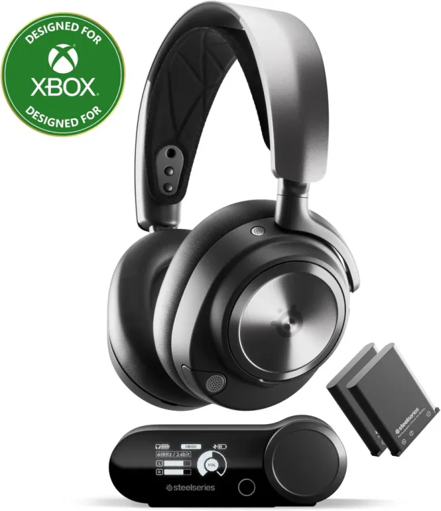 SteelSeries Arctis Nova Pro Wireless, headset sem fio com ANC e base