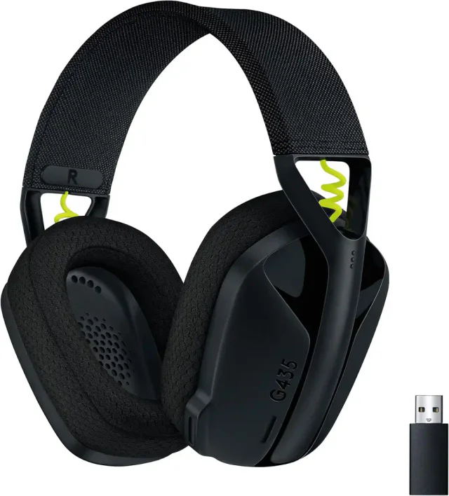 Logitech G435 Lightspeed, headset sem fio leve com 165 gramas