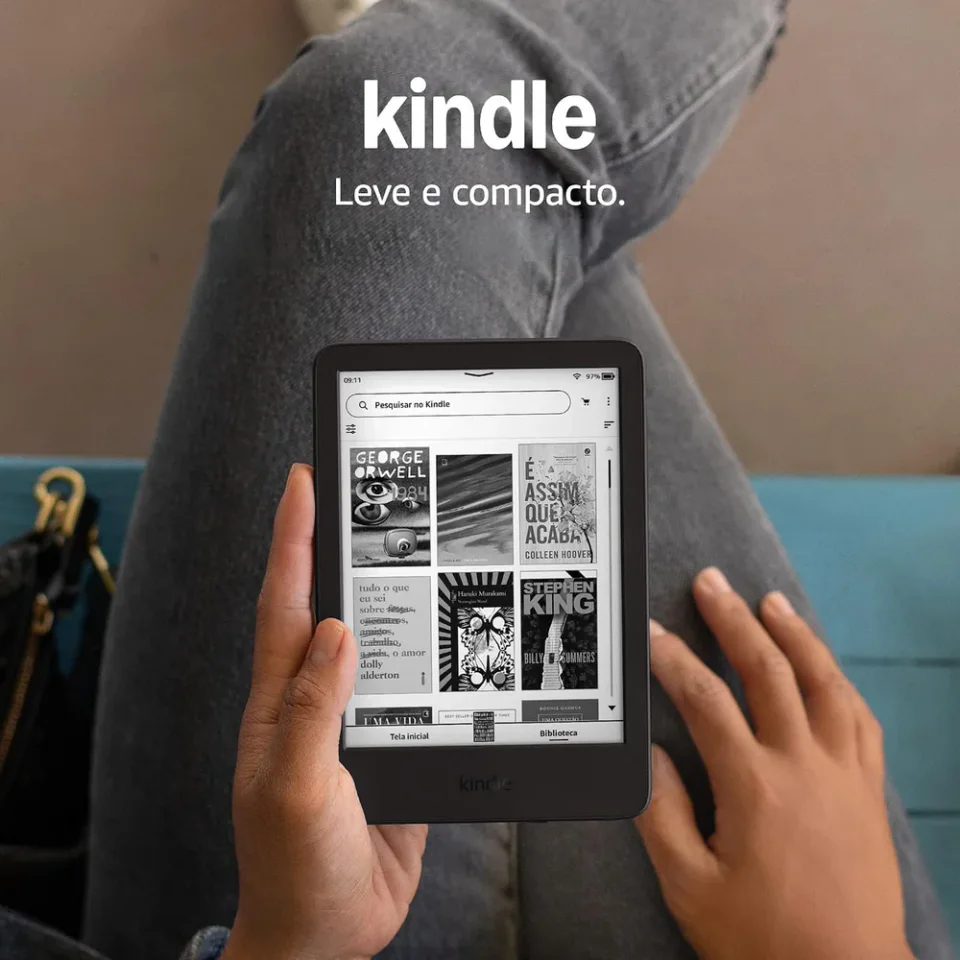 Amazon Kindle 11 de 2024, leitor de e-book leve com tela de 6 polegadas