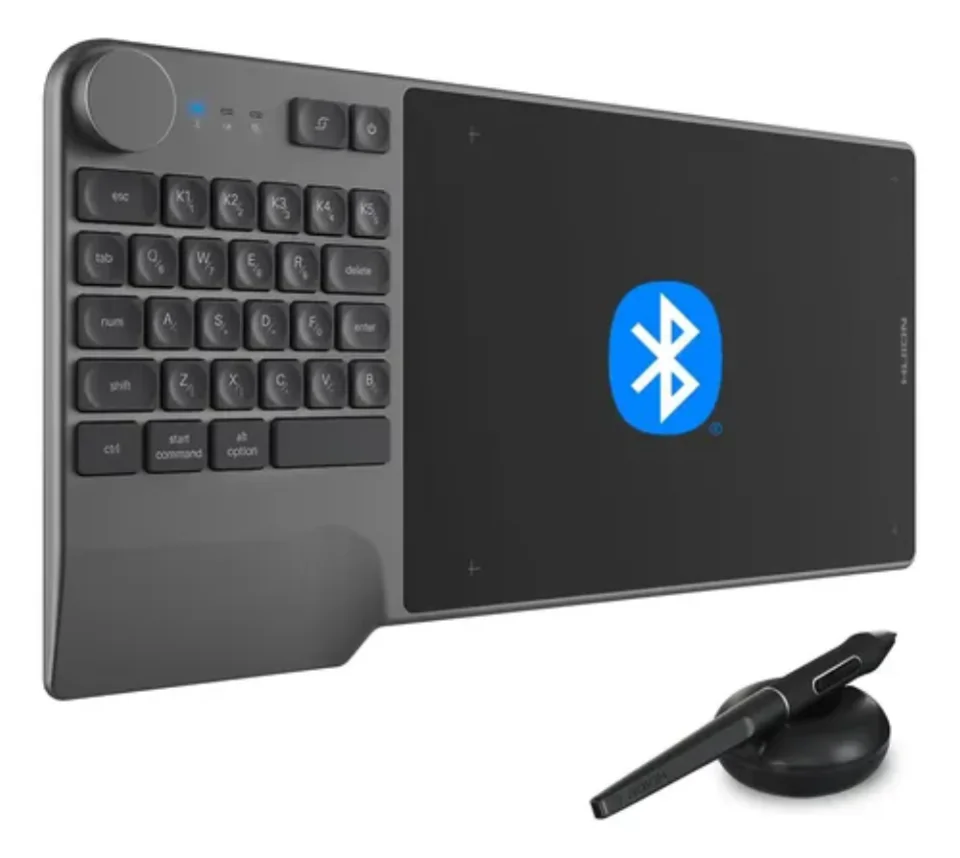 Huion Inspiroy Keydial KD200 com teclado e dial integrados