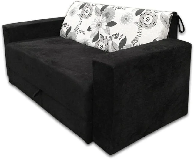 Mamflex Pratik 5000, sofá-cama compacto de dois lugares em suede