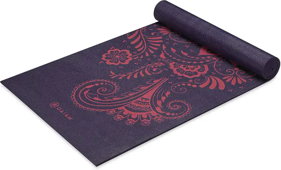 Gaiam Premium 6 mm, tapete de yoga estampado e acolchoado