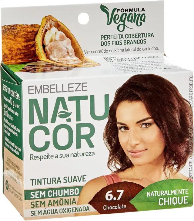 Embelleze Natucor 6.7 Chocolate — tinta de cabelo na variante selecionada
