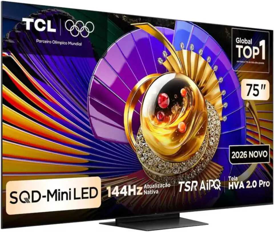 TCL C7L 75C7L SQD-Mini LED, TV 75 polegadas 4K de 144 Hz