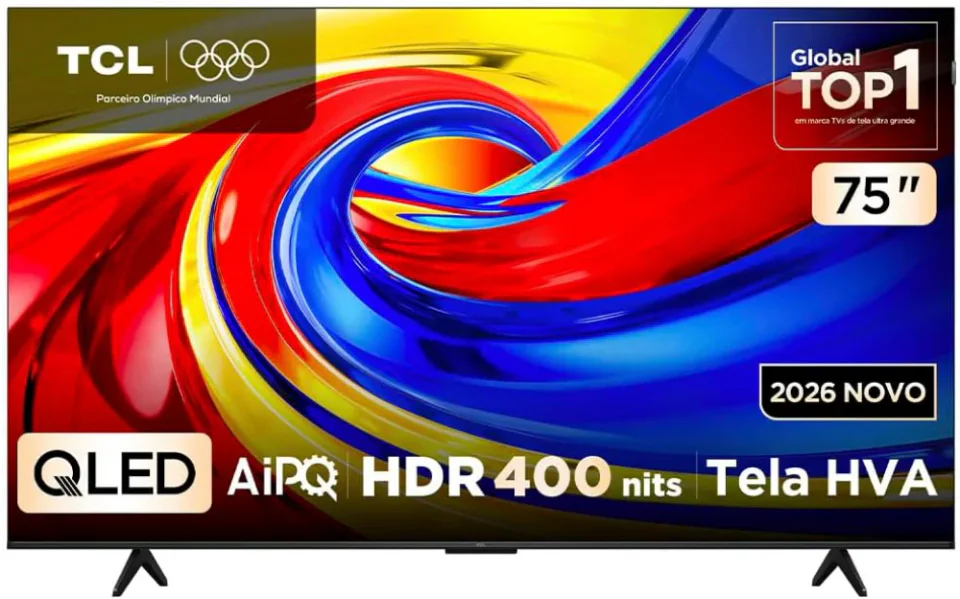 TCL P7L 75P7L QLED, TV 75 polegadas 4K com VRR de 120 Hz