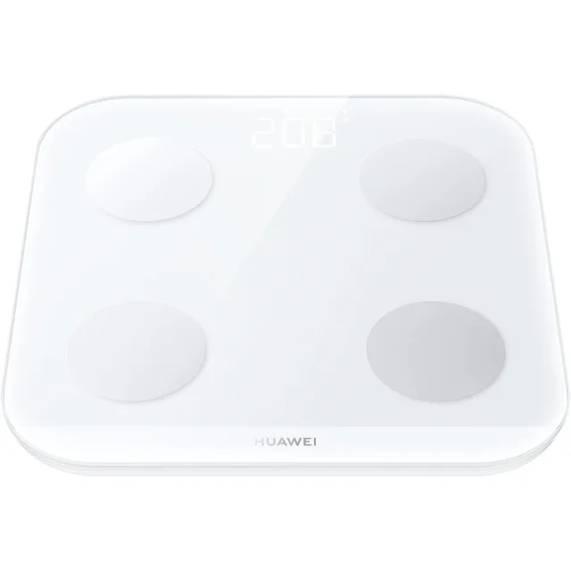 Balança digital Huawei Scale 3 branca com quatro eletrodos