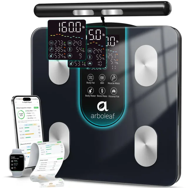 Balança digital Arboleaf com oito eletrodos e haste manual