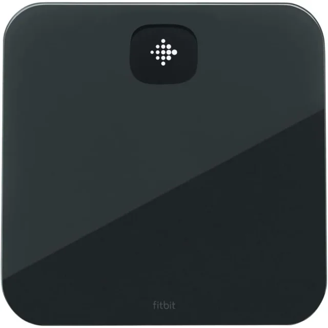 Balança digital Fitbit Aria Air preta com visor iluminado