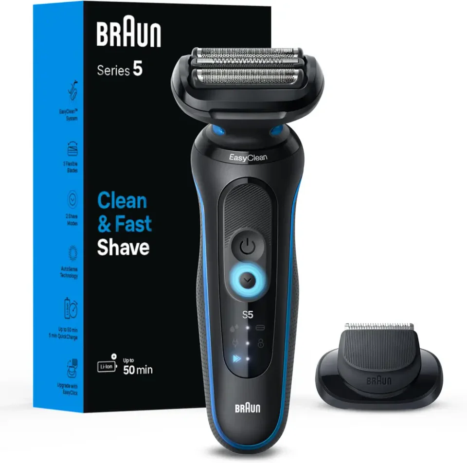 Barbeador elétrico Braun Series 5 5118s com modo Turbo