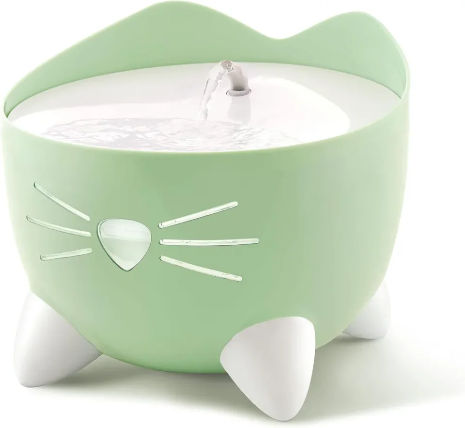 Catit PIXI Fountain como bebedouro para gatos com superfície rasa e 2,5 litros