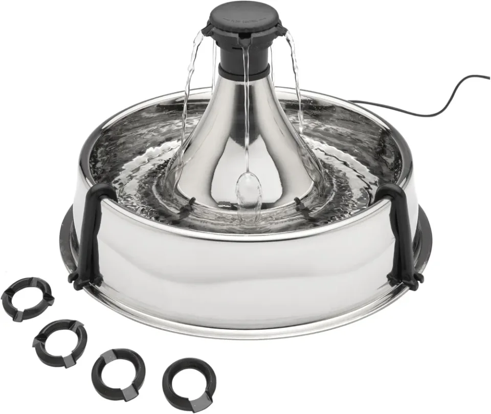 PetSafe Drinkwell 360 Stainless como bebedouro para gatos em aço inoxidável de 3,8 litros