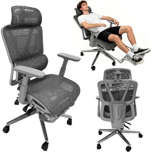 Cadeira Mesh com Cabeceira 3D e Braços 4D, cadeiras ergonômicas