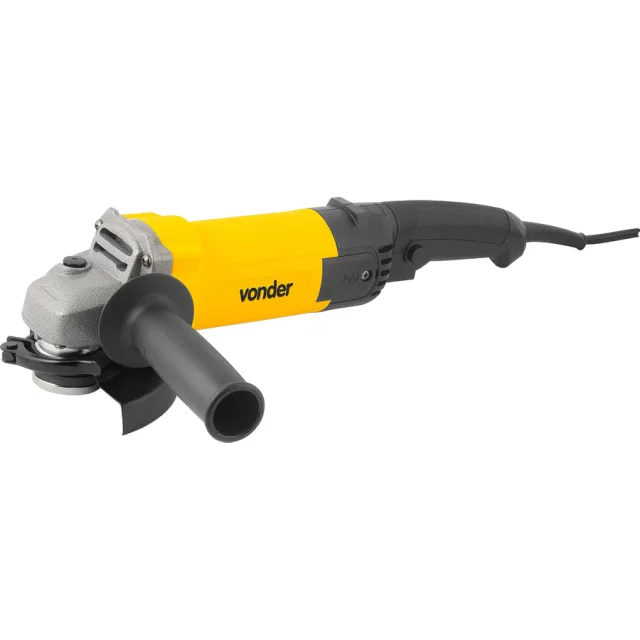Esmerilhadeira Vonder EAV 1140 amarela com punho lateral