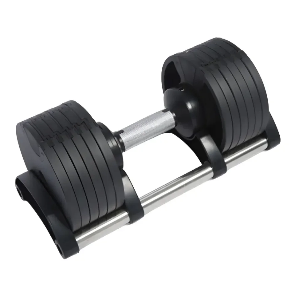 Ahead Sports ajustável 20 kg, halter com base e seleção de carga entre os melhores halteres