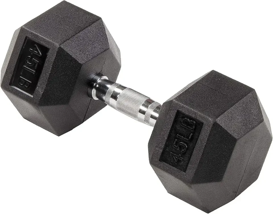 Sporzon hexagonal emborrachado, halter fixo entre os melhores halteres de academia