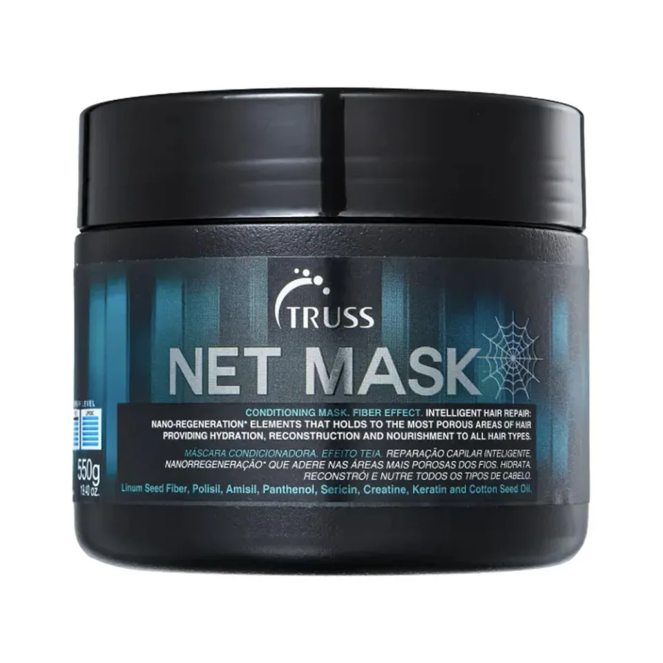Truss Net Mask, máscara capilar efeito teia em pote de 550 g