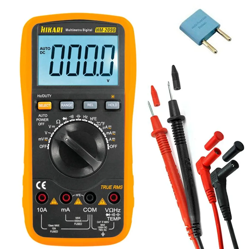 Multímetro Hikari HM-2090 True RMS completo