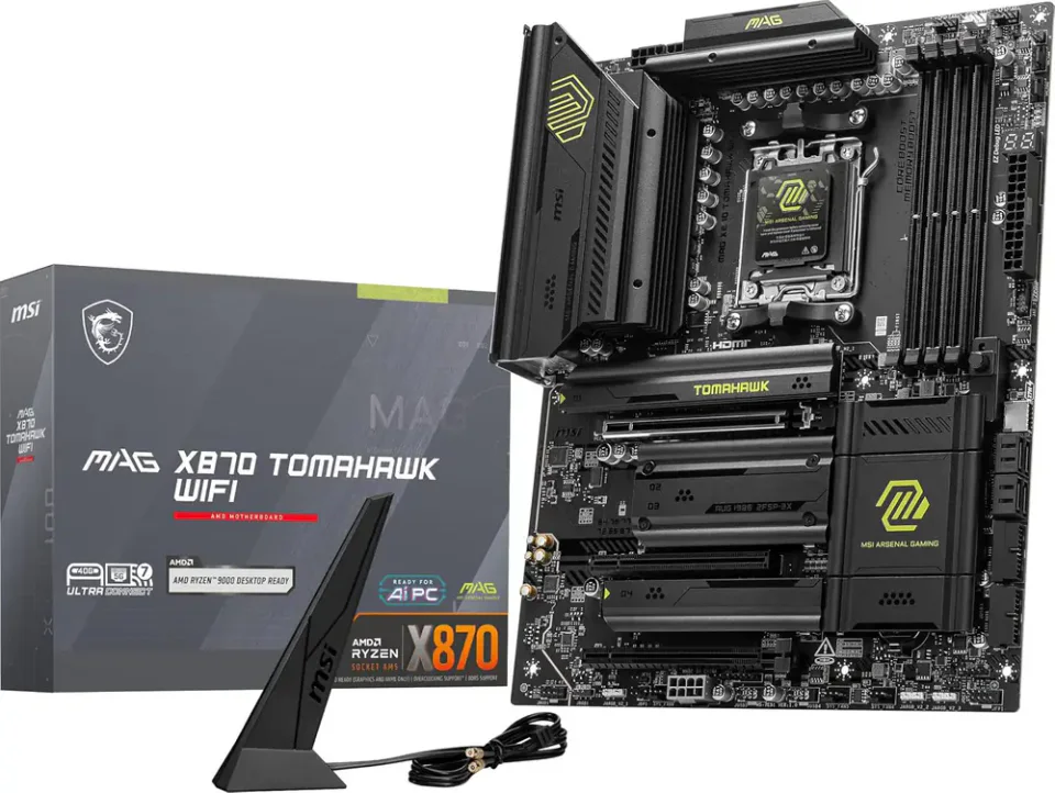 Placa-mãe MSI MAG X870 Tomahawk WiFi ATX com VRM de 80 A e quatro M.2