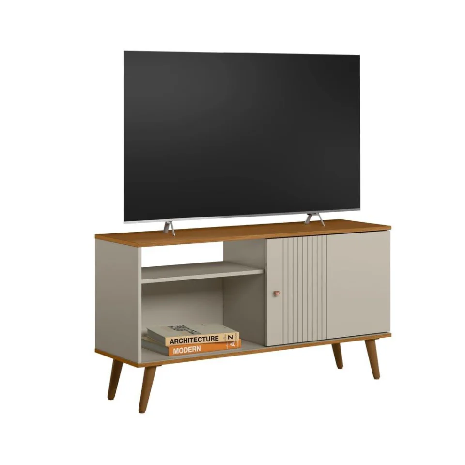 Linea Brasil Rubi, rack para TV de 50 polegadas com porta de correr