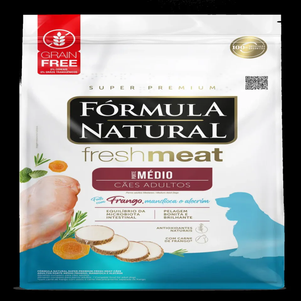 Fórmula Natural Fresh Meat como ração para cães adultos de porte médio