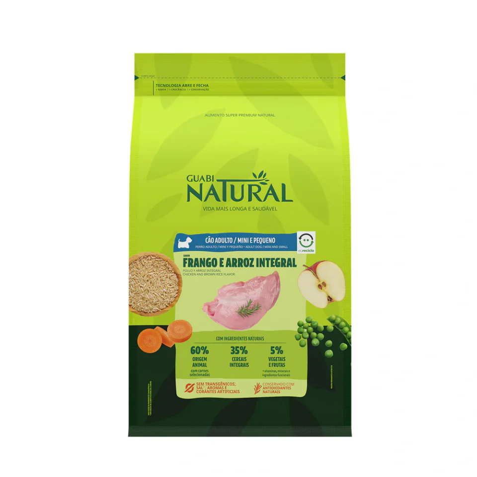 Guabi Natural Adultos Mini e Pequenas como ração para cães pequenos