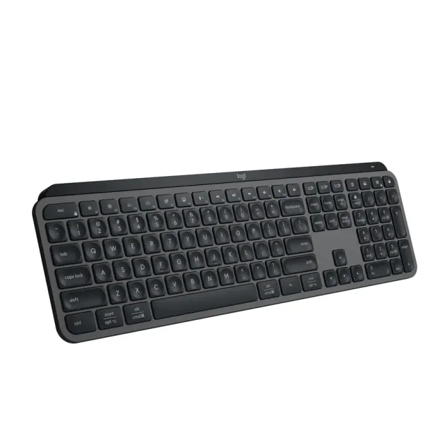 Teclado sem fio Logitech MX Keys S grafite de perfil baixo