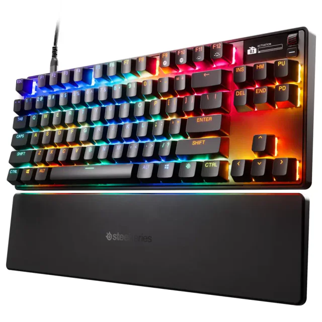 Teclado gamer SteelSeries Apex Pro TKL Gen 3 com switches magnéticos
