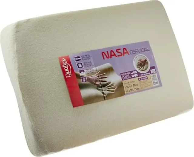 Duoflex Nasa Cervical, travesseiro viscoelástico para fronha 50 por 70 cm