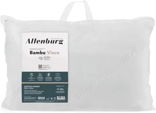 Altenburg Bambu Visco, travesseiro viscoelástico de 48 por 68 cm