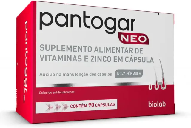 Pantogar Neo 90 cápsulas, vitamina para cabelos