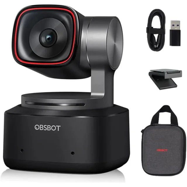 Webcam OBSBOT Tiny 2 4K com base motorizada PTZ