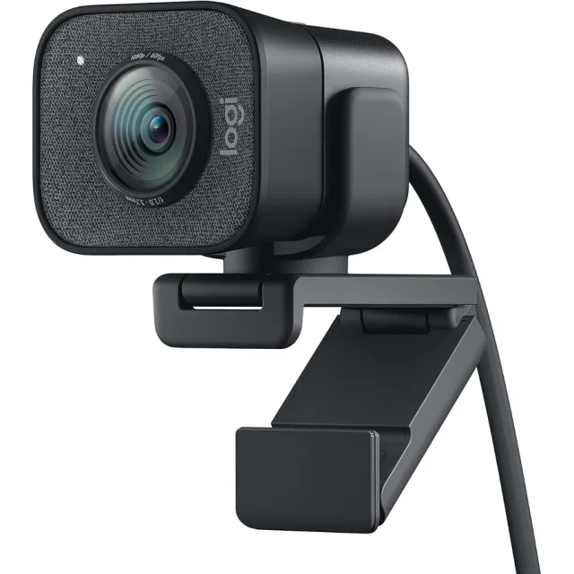 Webcam Logitech StreamCam Plus Full HD com tripé