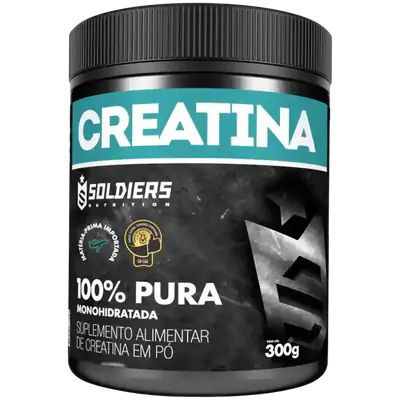 Creatina monohidratada Soldiers Nutrition 300 g sem sabor