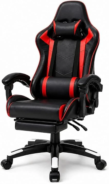 Gamer com apoio para pés, cadeiras gamer