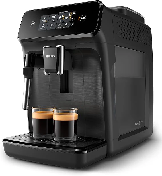 Philips Walita Cafeteira Espresso Superautomática Série 1200, 1500W, 15 Bar, 2 Bebidas, Moedor em Cerâmica, Display Touch, Preta, 220V (EP1220/12)