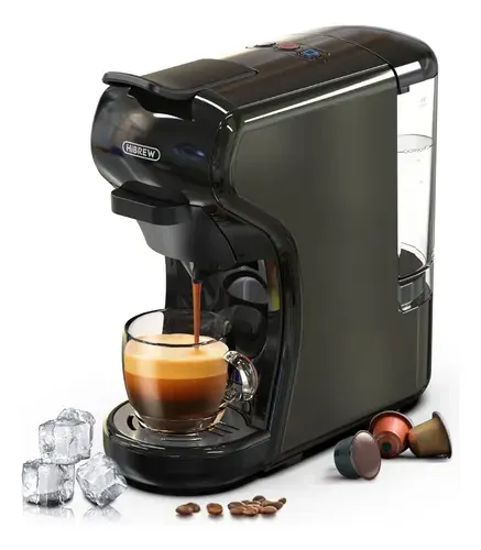 HiBREW H1A, cafeteira multicápsula de bancada com adaptadores e reservatório