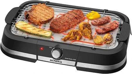 MONDIAL, Churrasqueira Elétrica, Preto, 2000W, 110V – CH-08-BI, churrasqueiras elétricas