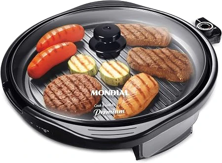 Grill Redondo Cook & Grill 40, Mondial, Preto, 1270W, 220V – G-03, churrasqueiras elétricas