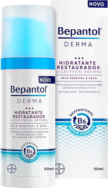 Bepantol Derma Hidratante Facial Noturno 50ml, hidratantes faciais