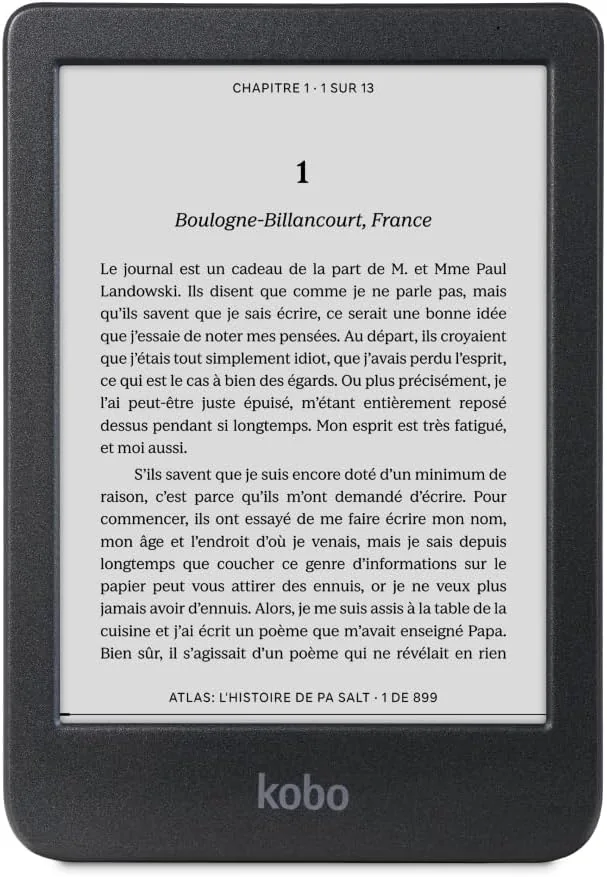Rakuten Kobo Clara BW, leitor de e-book compacto com tela Carta 1300