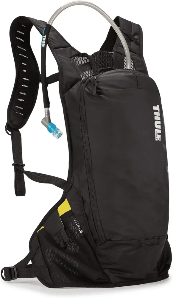 Thule Vital 6L preta, mochila de hidratação com mangueira magnética e reservatório de 2,5 L