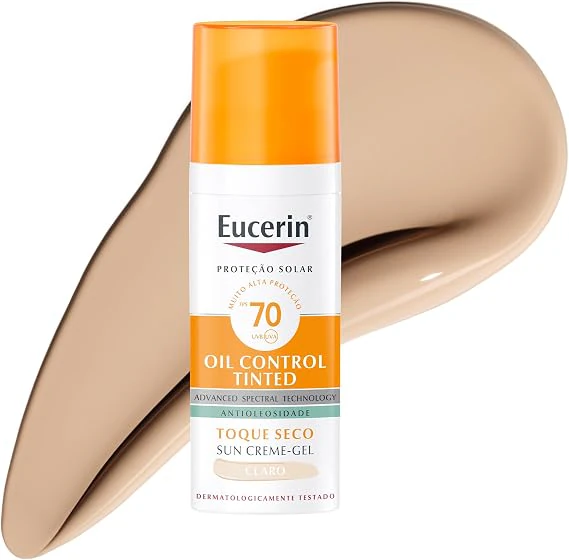Eucerin Oil Control Cor Clara FPS70, protetores solares com cor
